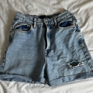 Trendy Light Blue Women's Jean Shorts